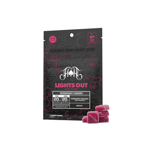 Heavy Hitters - Midnight Cherry Lights 20:20 THC:CBN Gummies - 100mg