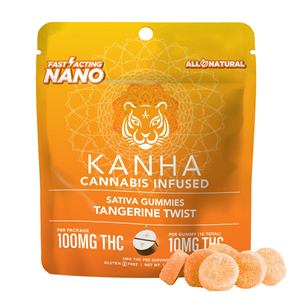 KANHA - NANO - Sativa Tangerine Twist 100mg Gummies